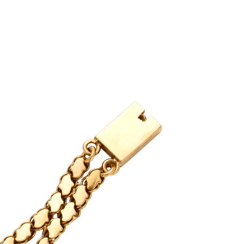 Bracelet Bracelet articulé en or jaune 18k et œil de tigre 58 Facettes