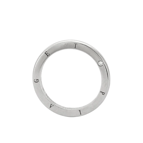 Bague 54 Piaget - Alliance en platine 950 et petit diamant brillant 58 Facettes B2