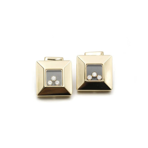 Boutons de manchette CHOPARD - Boutons de manchettes Or jaune Diamants 58 Facettes 240062R