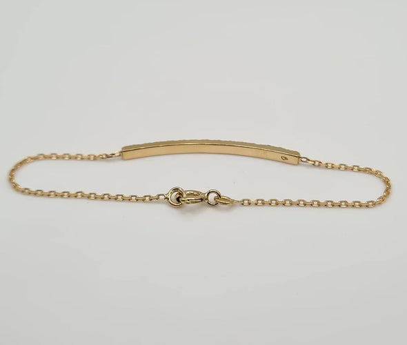 Bracelet Bracelet or jaune 18 carats serti d’une barrette de diamants 58 Facettes