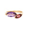 Bague 55 Bague Toi et Moi en or jaune 18k et améthyste, tourmaline 58 Facettes AB53