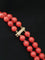 Collier Collier 2 rangs corail sarde facetté en chute 58 Facettes C
