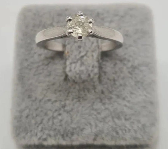 Bague 52 Bague solitaire en Or Blanc, diamants 58 Facettes
