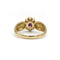 Bague 55 Bague marguerite rétro en or jaune avec rubis et diamants 58 Facettes 250036SP