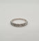 Bague 55.5 Demi-alliance or blanc 18 carats sertie de diamants 58 Facettes
