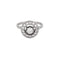 Bague 53 Bague en or blanc 18K et platine avec diamants 58 Facettes 58FC139