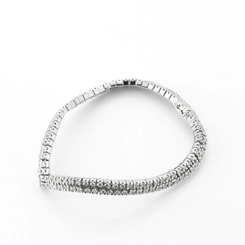 Bracelet Bracelet Chevron Or Gris Diamants 58 Facettes 4923