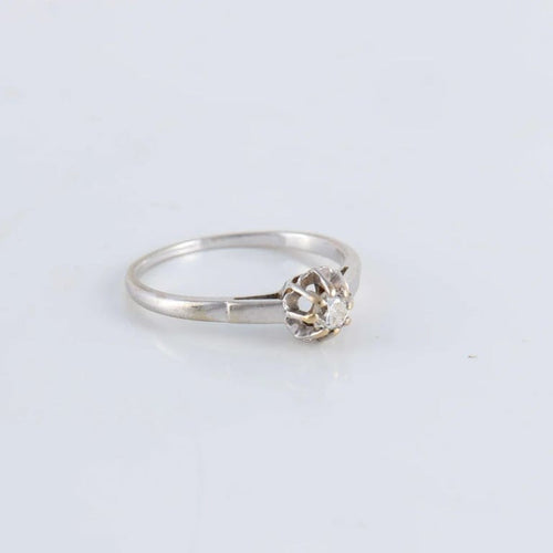 Bague 57 Bague Solitaire Diamant 0.15ct 58 Facettes FM56