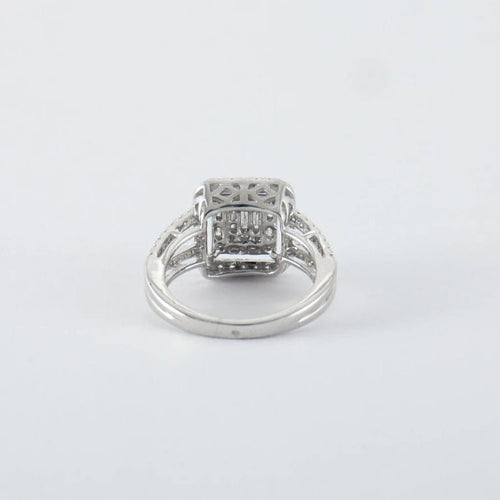 Bague Bague en Or blanc & diamants 58 Facettes