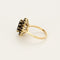 Bague 55 Bague marguerite en or jaune et grenats almandins. 58 Facettes PER0454
