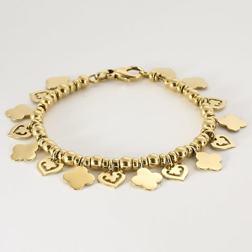 Bracelet OJ PERRIN - Coeurs Légendes - Bracelet en or jaune 58 Facettes SQU4007