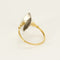 Bague 54 Bague marquise en or jaune, or blanc et diamants 58 Facettes COMP1392X2