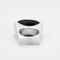 Bague 54 Bague en Or gris, Onyx 58 Facettes