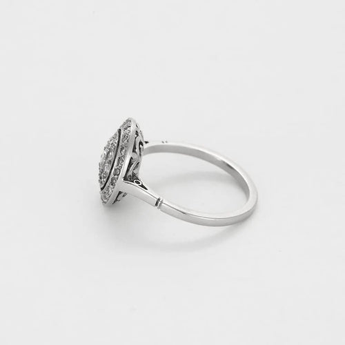 Bague 48 Bague or blanc, platine et diamants 58 Facettes 58FC115