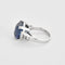 Bague 52 Bague - Saphir naturel et diamants en or blanc 18k 58 Facettes LJ23-1