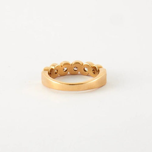 Bague 50 Bague Alliance Or jaune 14 carats Diamants 58 Facettes
