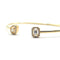 Bracelet Jonc "toi & moi" or jaune pavage diamants 58 Facettes
