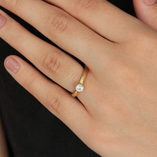 Bague 50 Bague Solitaire 0.35ct 58 Facettes