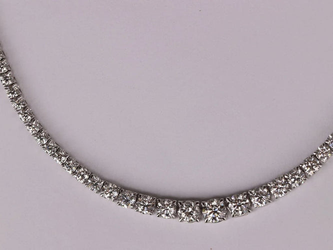 Collier Collier tennis or blanc 58 Facettes NECK379