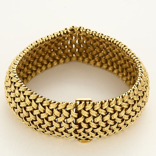 Bracelet Bracelet en or jaune tressée 58 Facettes CRE0537