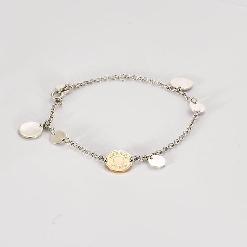 Bracelet Hermès - Ex Libris - Bracelet en argent et or rose . 58 Facettes 58FC30-3