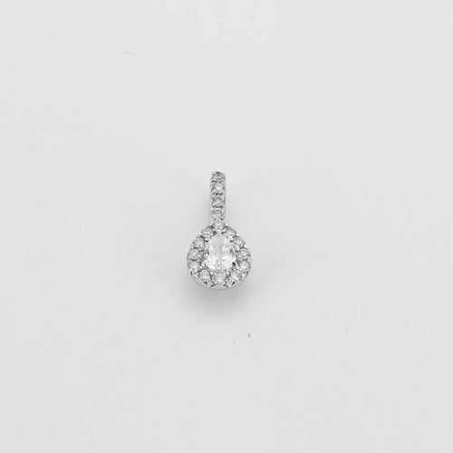 Pendentif Pendentif or blanc 18 carats diamants 58 Facettes