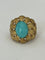 Bague 53 Bague Or Jaune et Turquoise 58 Facettes LOT 6594