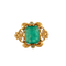 Bague 55 Bague - Bague émeraude rectangulaire en or jaune 18k et diamants 58 Facettes ALGU19