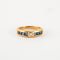 Bague 50.5 Bague en Or jaune, saphirs & diamants 58 Facettes