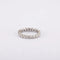 Bague 52 / Blanc/Gris / Or 750 Alliance Américaine Diamants 1.76 Carats 58 Facettes 220416R
