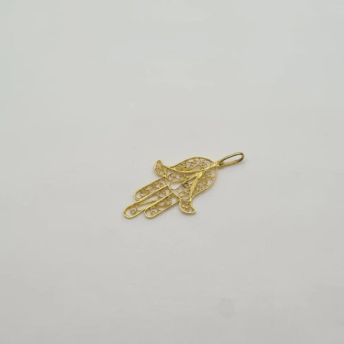 Pendentif Pendentif or jaune main de Fatma 58 Facettes