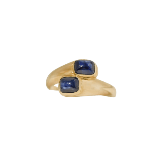 Bague 55 Cartier Toi et Moi - Bague vintage en or jaune 750 et deux saphirs 58 Facettes