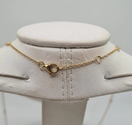 Collier Collier or jaune serti de diamants 58 Facettes