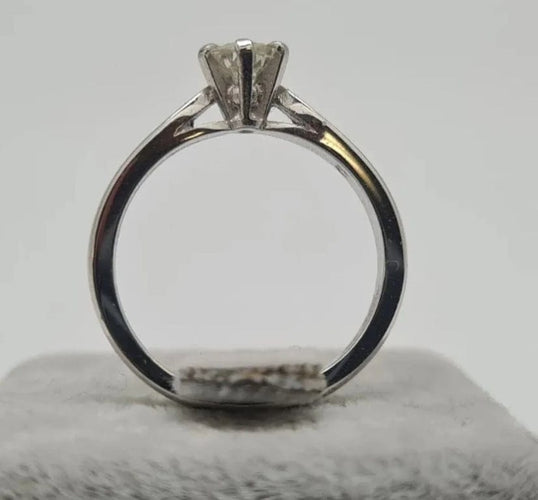 Bague 52 Bague solitaire en Or Blanc, diamants 58 Facettes