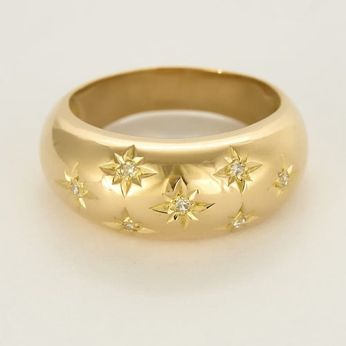Bague 57 Bague jonc en or jaune et diamants 58 Facettes SENS2452X6
