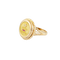 Bague 52 Augis - Bague chevalière « + qu’hier – que demain » en or jaune 18 carats 58 Facettes 33094