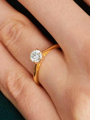 Bague 51 Bague solitaire or jaune et diamant 58 Facettes 956