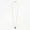 Collier Collier or rose serti d’un saphir 58 Facettes