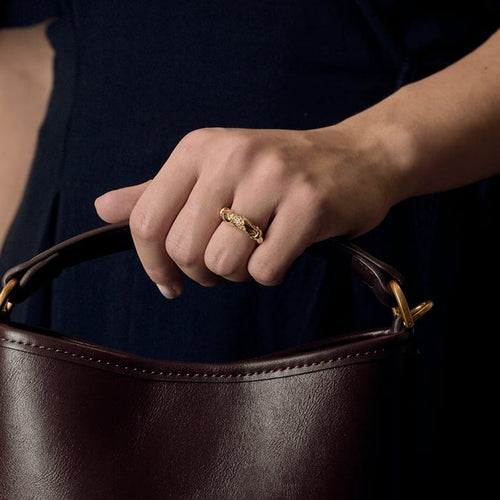 Bague 55 Bague jonc en or jaune et diamants 58 Facettes SEN2452