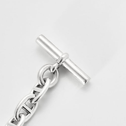 Bracelet Hermès - Bracelet Chaîne d'Ancre en argent. Moyen Modèle. 58 Facettes 58FC30-1
