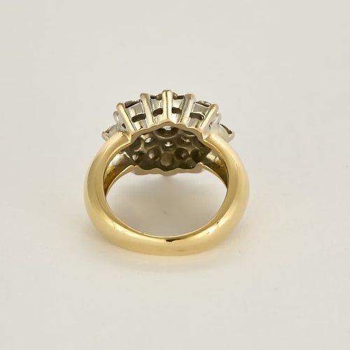 Bague 51.5 Bague fleur en or jaune et diamants 58 Facettes LIS2771
