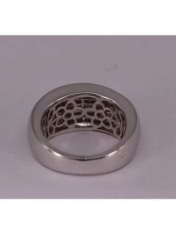 Bague 57 Bague Or blanc et Diamants 58 Facettes RNG2115