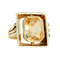 Bague 53 Bague vintage - Citrine en or jaune 14 carats 58 Facettes