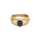 Bague 55 Bague jonc en or jaune, saphir et diamants 58 Facettes COG04412