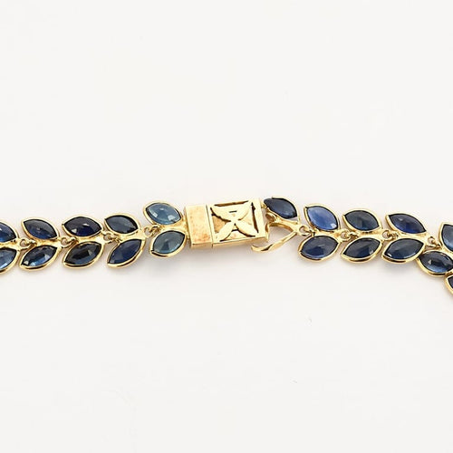 Collier Collier en Or jaune et saphirs 58 Facettes AUX1455