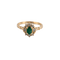 Bague 54 Bague style Marguerite Emeraude et 8 Diamants 58 Facettes FM61