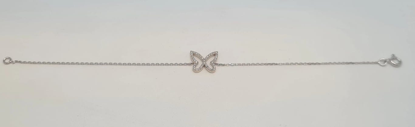 Bracelet Bracelet papillon en Or blanc & diamants 58 Facettes