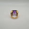 Bague 55 Bague or jaune sertie d’une améthyste 58 Facettes