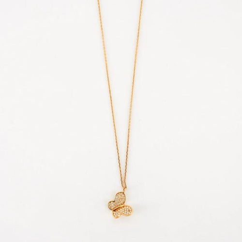 Collier Collier papillon Or jaune Diamants 58 Facettes