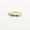 Bague 53 Bague Or jaune Emeraude Diamants 58 Facettes